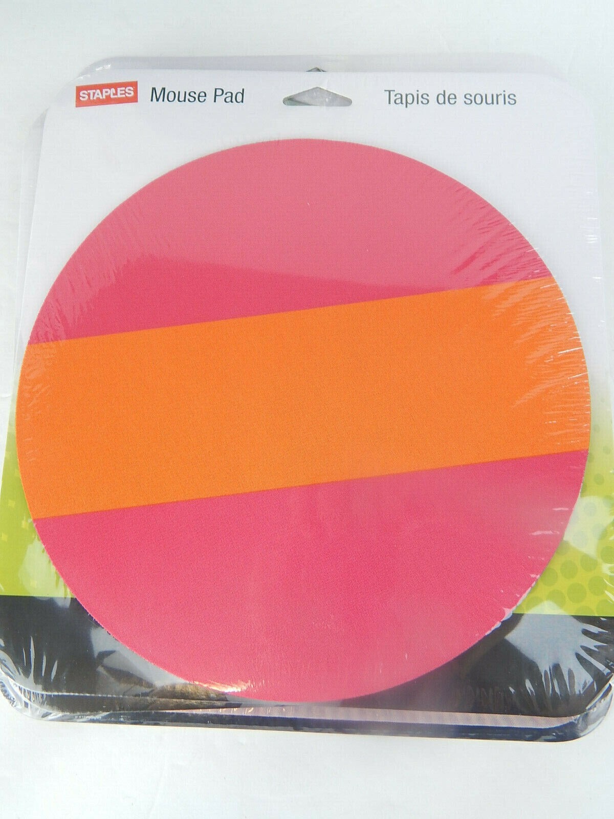 Staples Brand PC Circle Mouse Pad Coral / Pink
