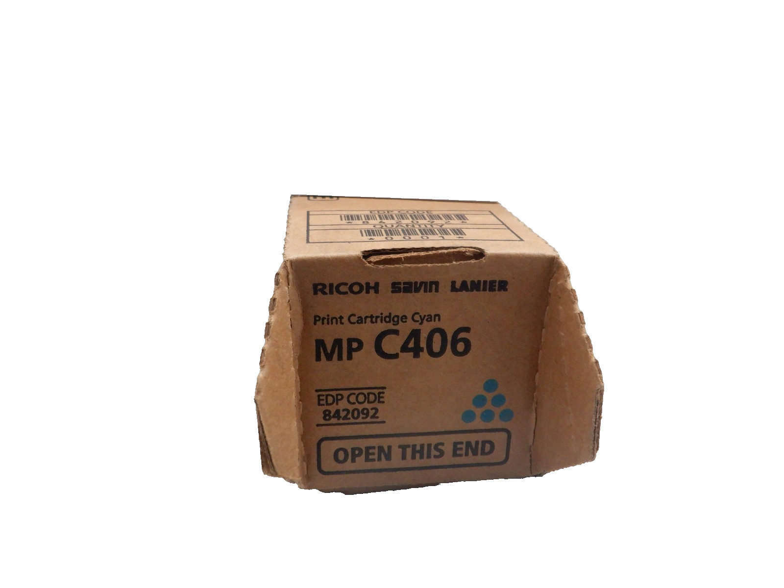 Genuine Ricoh Savin Lanier MP C406 842092 Cyan Print Cartridge F. Shipping