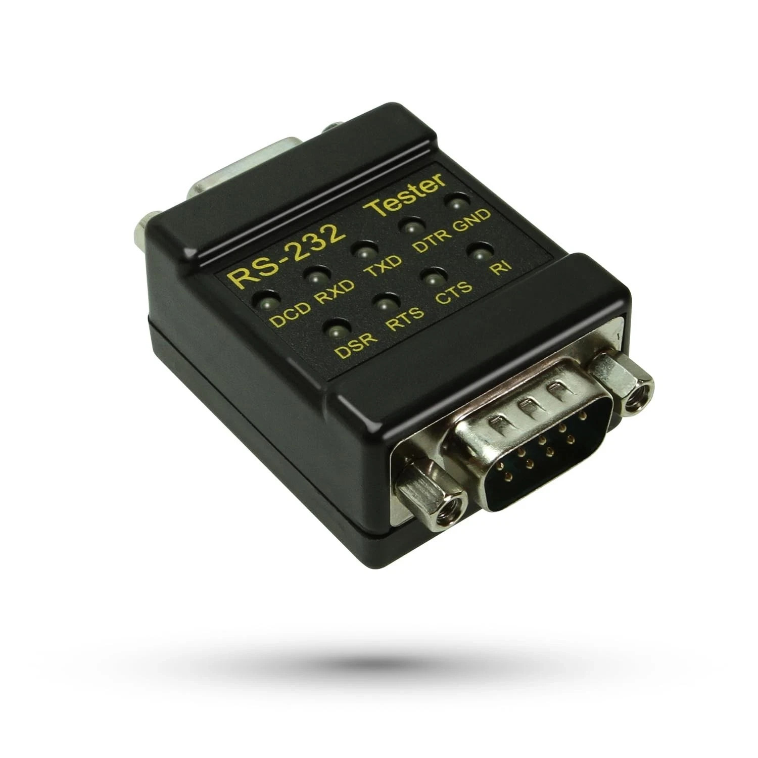 RS-232 LED Link Tester Serial Data Port Checker DB-9 Male to DB-9 Female