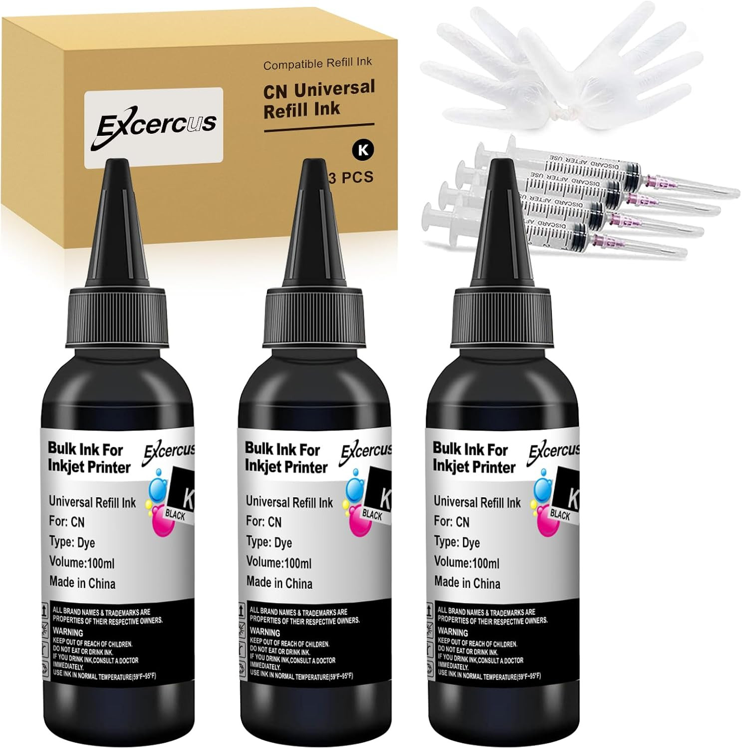 Ink Refill Kit 3X100Ml Compatible with Canon 275 276 245 246 260 261 210 211