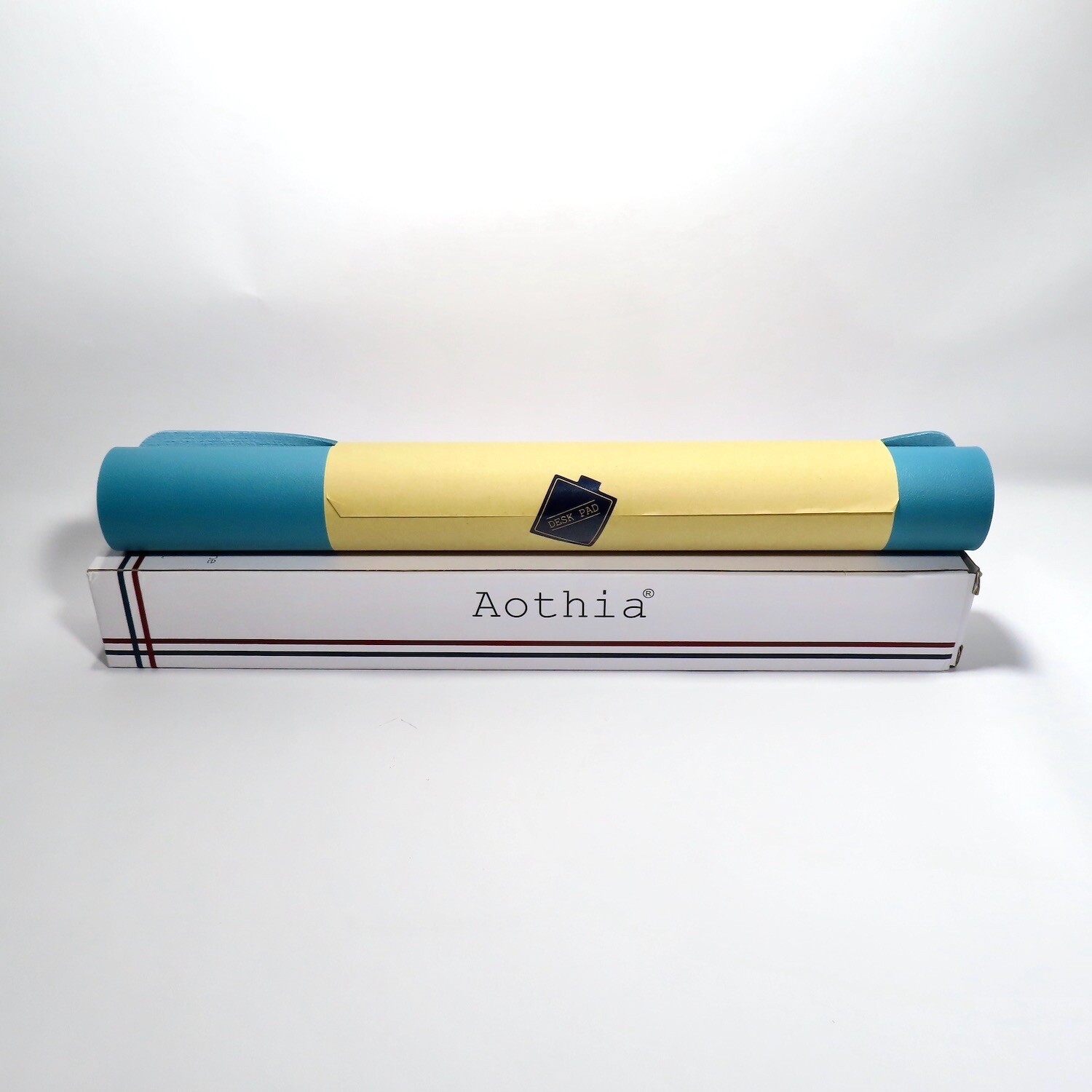 Aothia Non-Slip Eco PU Leather Desk Pad Large Turquoise  Home Office 31.5"x15.7"