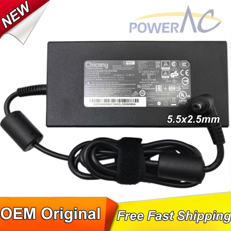 OEM Chicony 230W Slim Adapter for MSI GS65 Stealth 9SG-1022TW Stealth 9SG-499TW