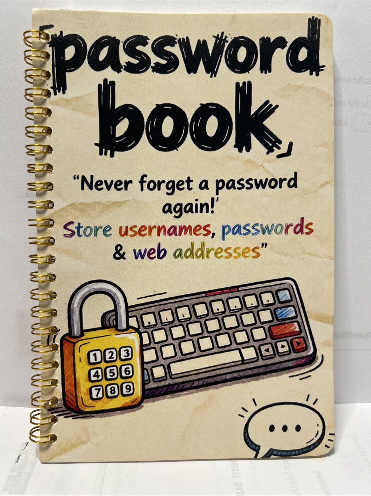 Password Book Seniors Internet Bank Credit Card Software Info Logbook Organizer