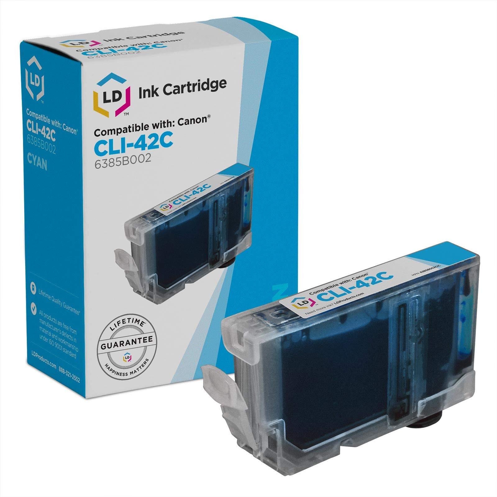 LD Comp 6385B002 CLI-42C Cyan Inkjet Cartridge for Canon CLI-42 PIXMA PRO-100