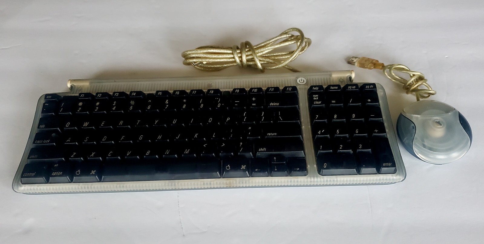 Vintage Original Apple USB Keyboard+ Mouse M2452 Graphite Gray x iMac 1999 iBook