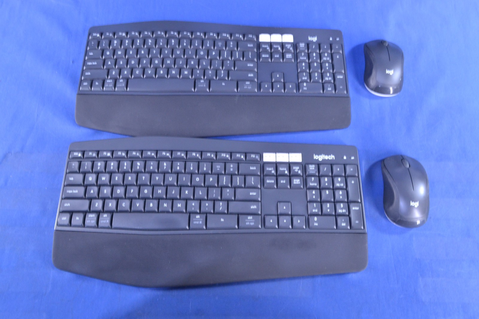 Lot of 2 Set Logitech K850 Keyboard and M310 Mouse with Dongle Paired (J101402)