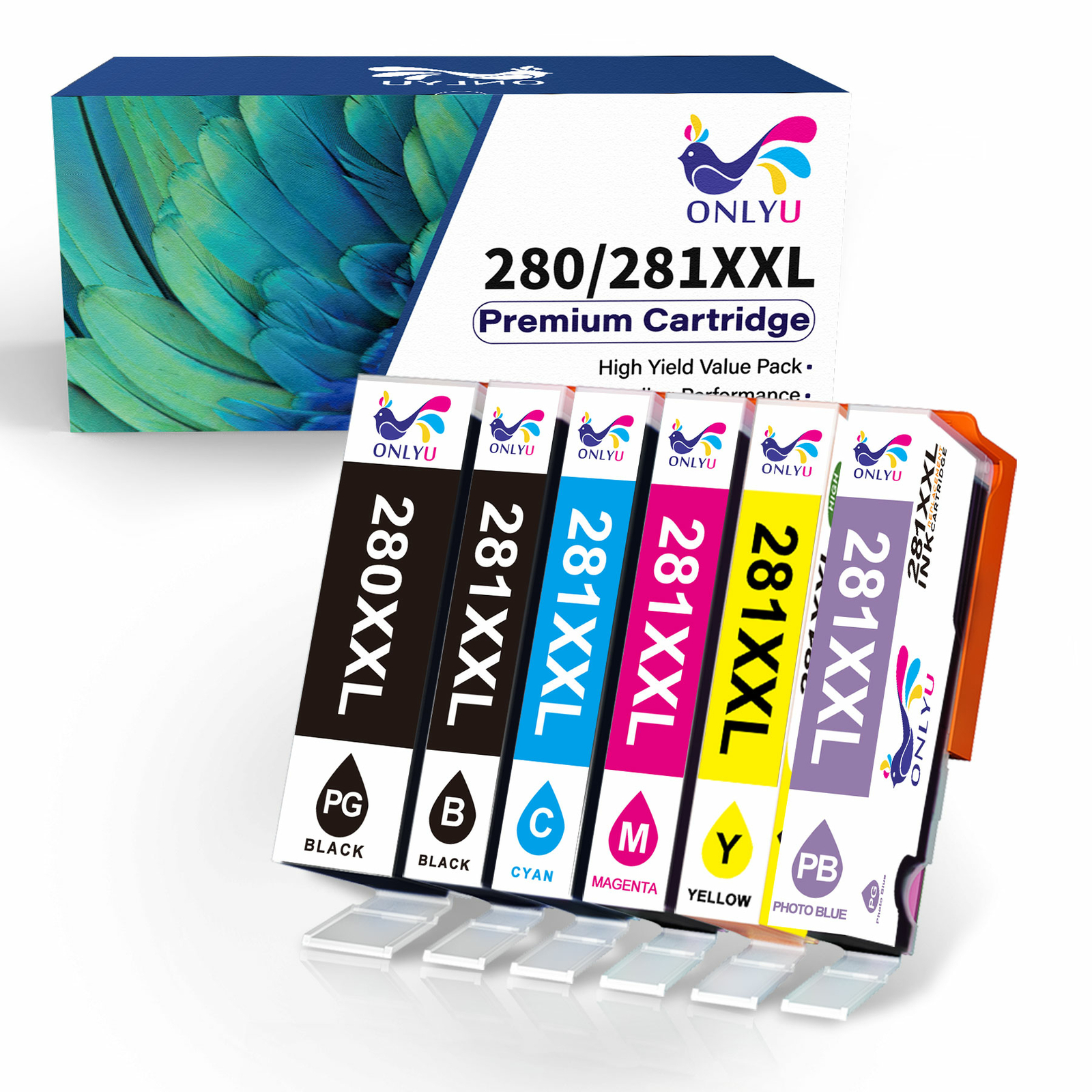 6 PACK Premium Ink Cartridges for Canon 280XXL 281XXL PIXMA TR8520 TS6100 TS6120