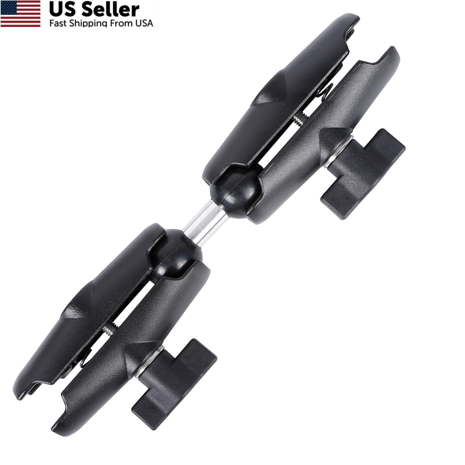 FPN Dual Extension Double Socket Arm with 1" Ball 8.27 " length, black