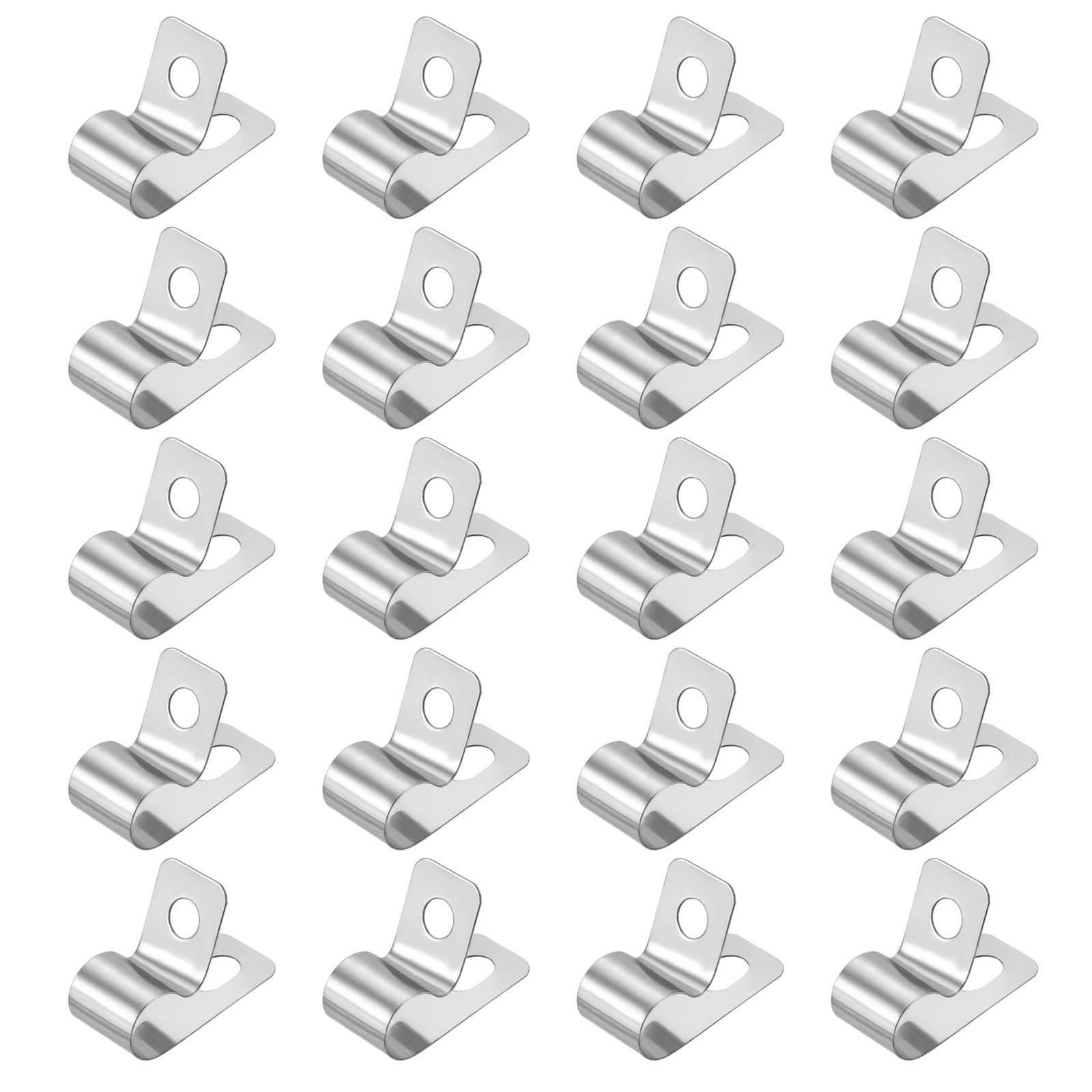 20pcs Metal Wire Clamp 1 4 Inch 7 mm R-type Cable Clip 304 Stainless Steel