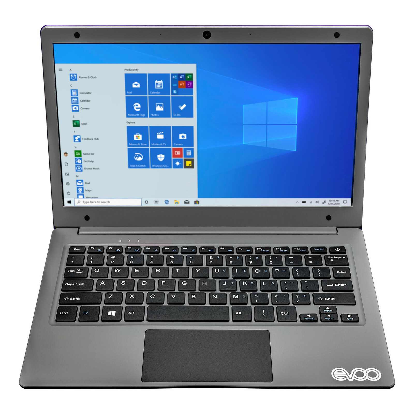 EVOO 11.6" Ultra Thin Notebook EVC1167 HD Intel 64 GB 4GB RAM HDMI Black Wind 10