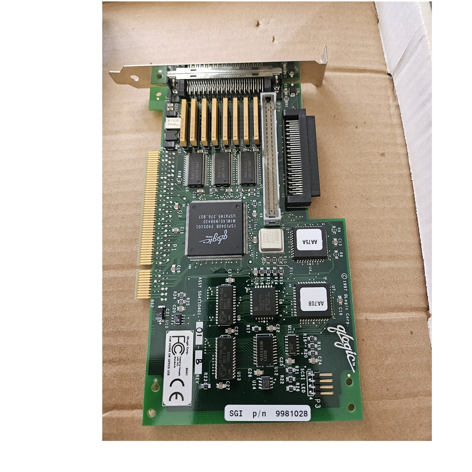 QLogic ISP1040B Ultra Wide SCSI PCI Controller SGI OEM P/N 9981028 Workstation