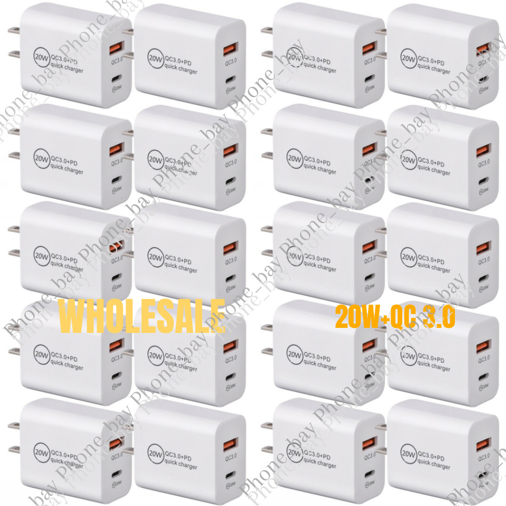 20W PD Fast Charger Cube USB C Power QC 3.0 Adapter For iPhone iPad Android Lot