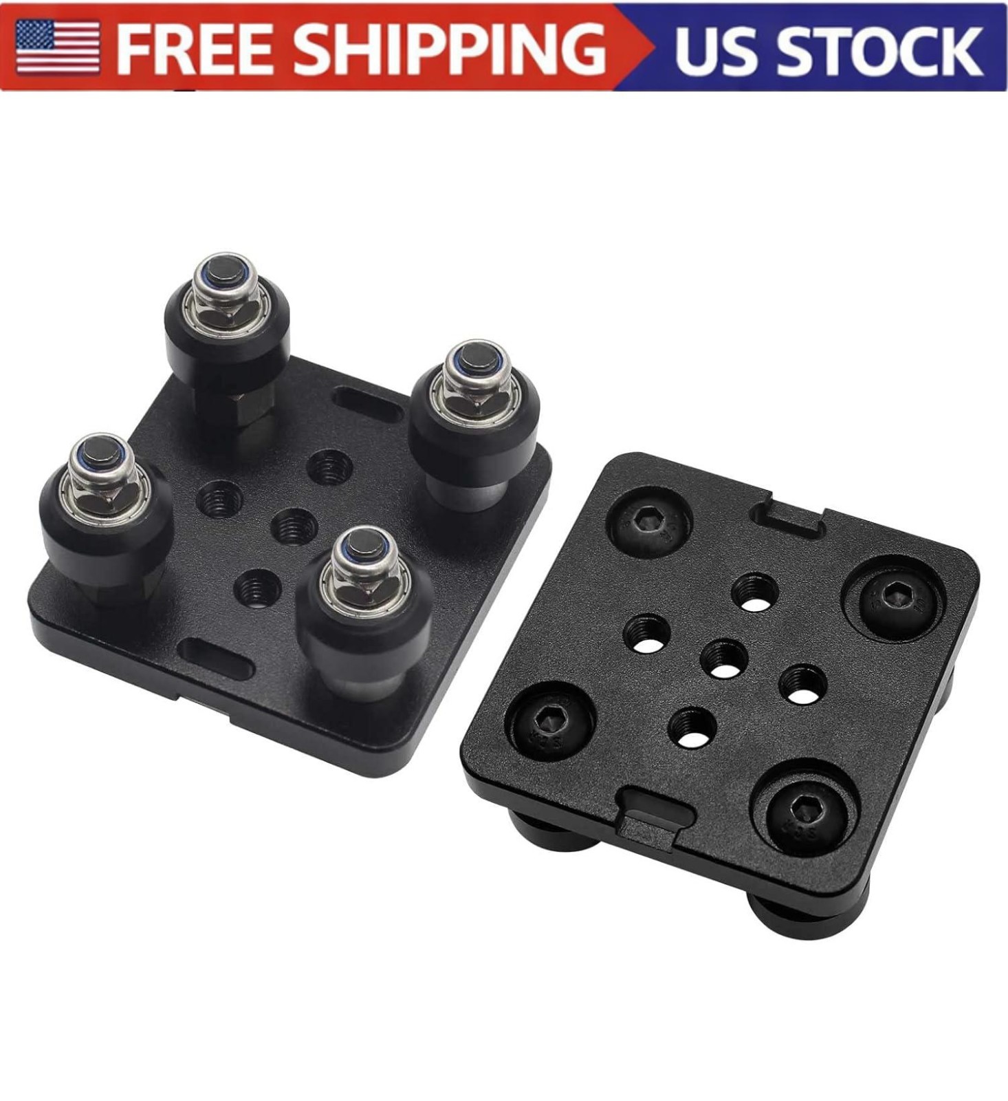 V Slot Gantry Plate FOR 2020 Extrusion Linear Rail CNC 4 Wheel Kit 2Pack