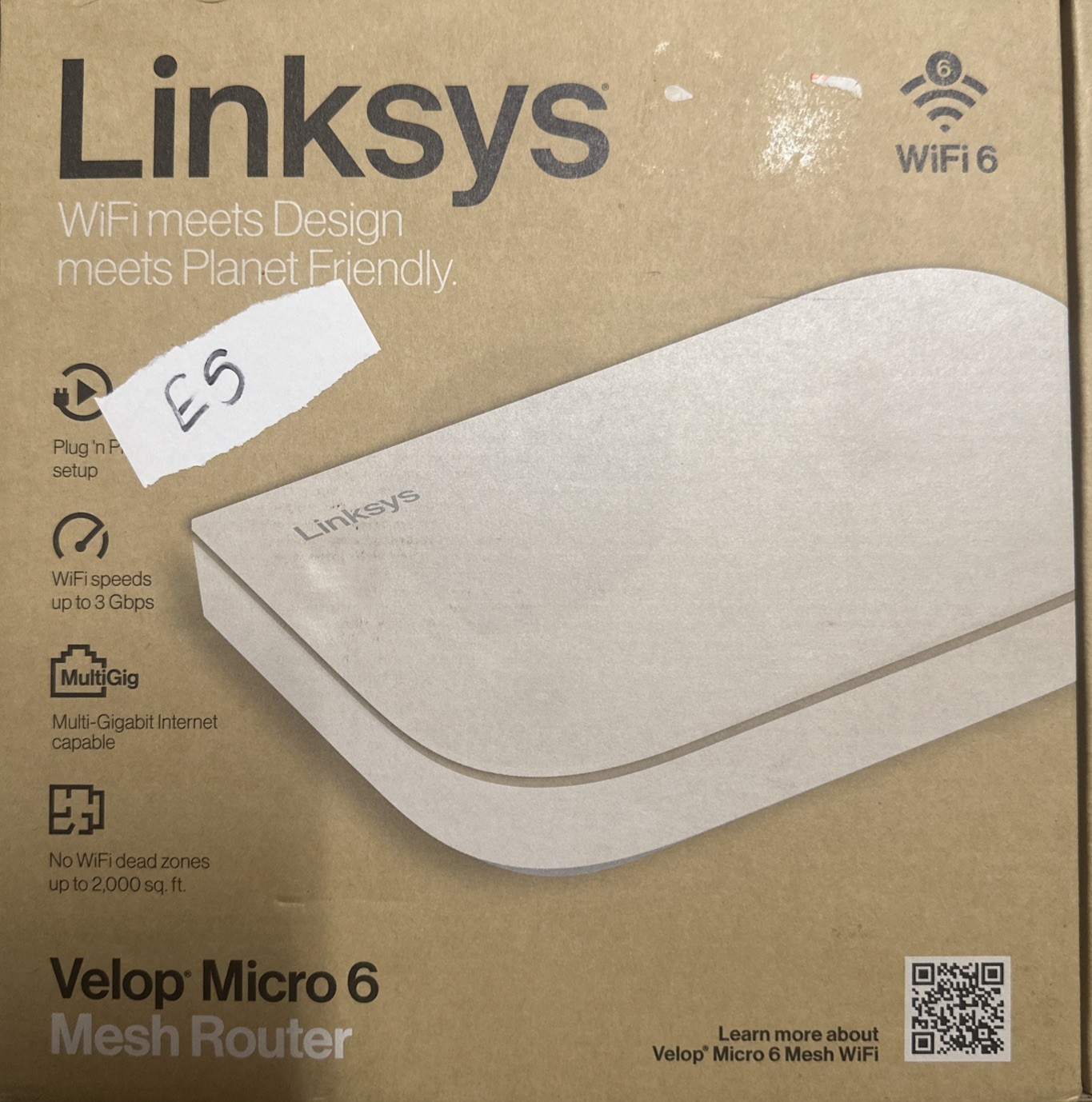Linksys Multi-gig Micro Mesh WiFi 6 Router