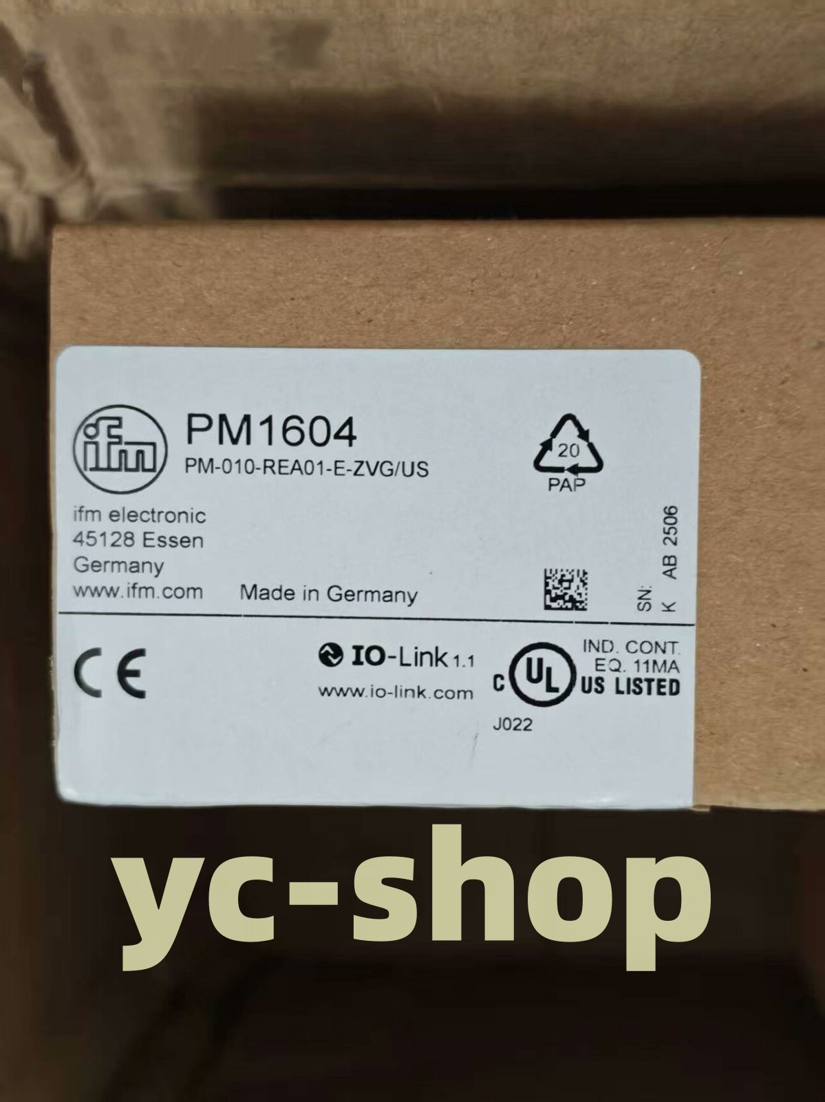 1PCS IFM PM1604 Pressure sensor  new via FedEx or DHL