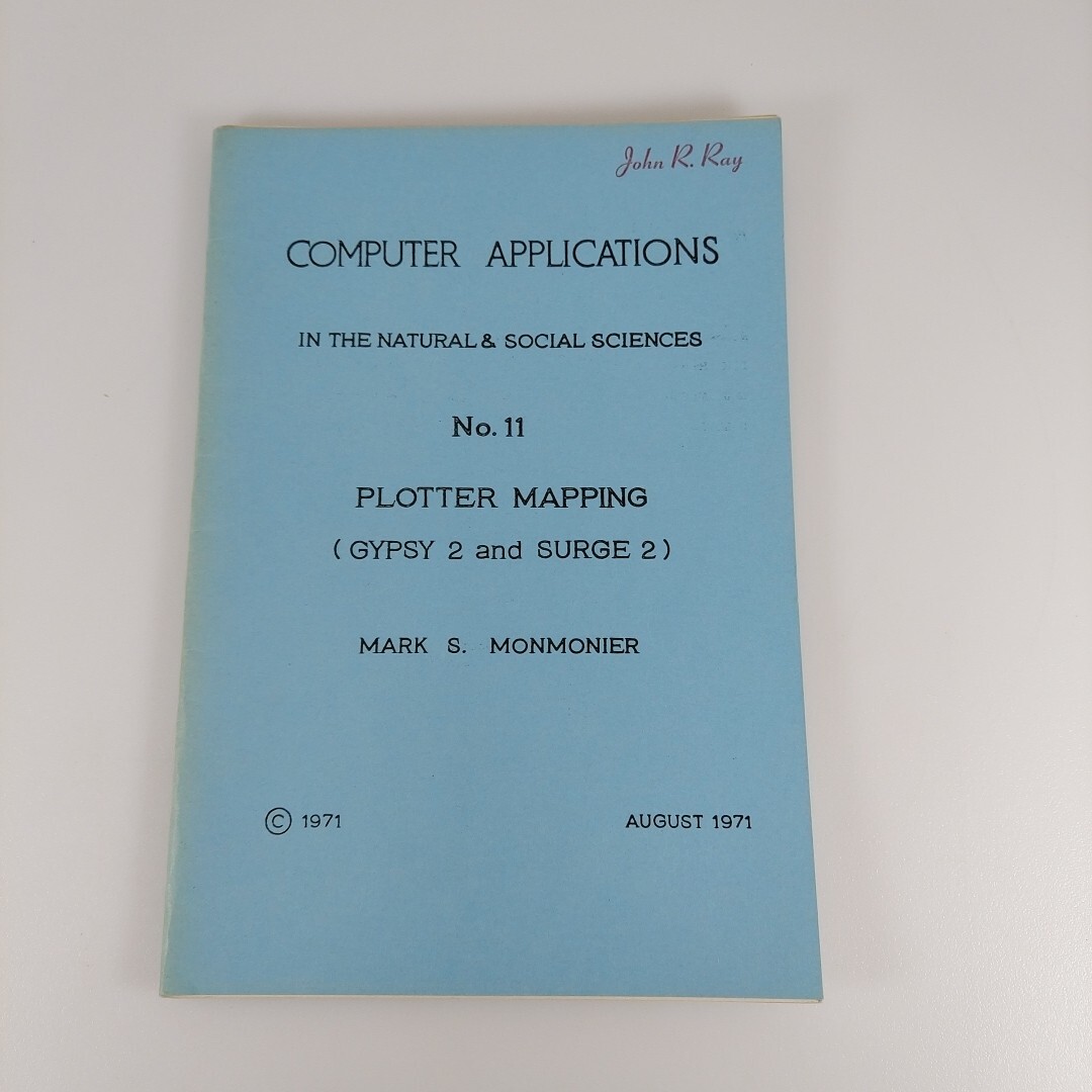 Computer Applications In The Natural & Social Sciences No 11 Plotter Mapping