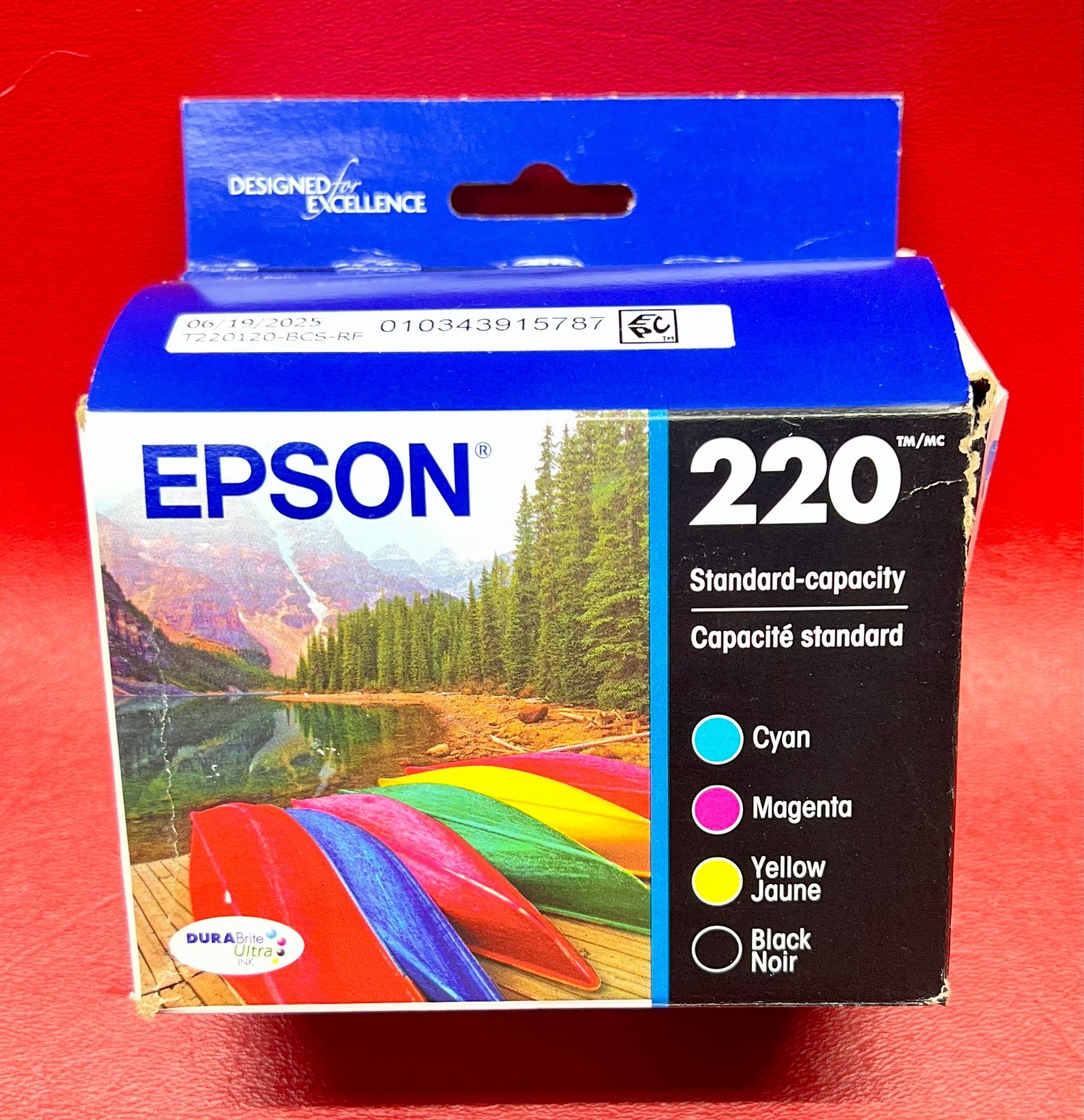 EPSON 220 DURABrite ULTRA INK CARTRIDGES COLOR COMBO EXPRESSION HOME WORKFORCE