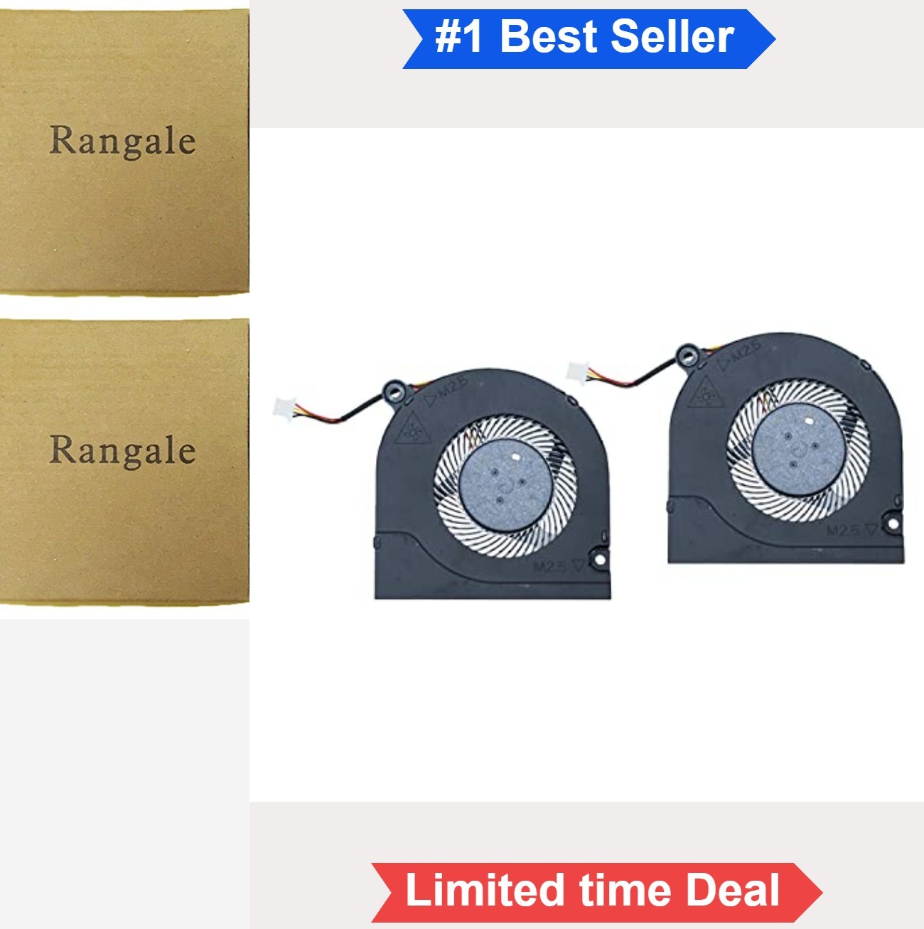 Laptop CPU GPU Cooling Fan 2 Pack 5V 4 Pin 3500 RPM Metal For A717 N17C1