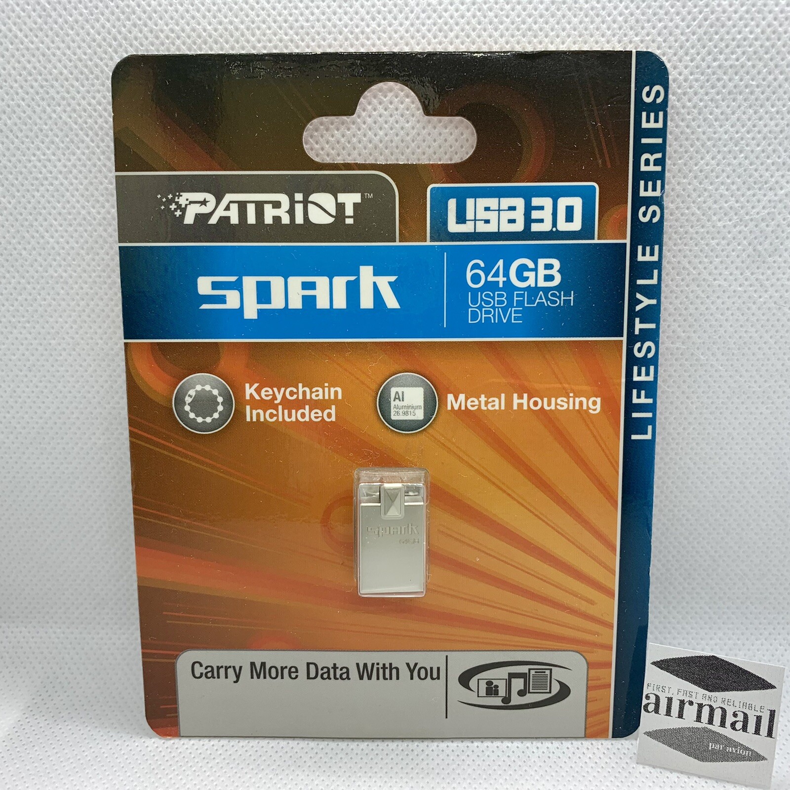 NEW Patriot SPARK 64GB USB 3.0 Flash Drive PSF32GSPK3USB - Compact - Metal - NIB