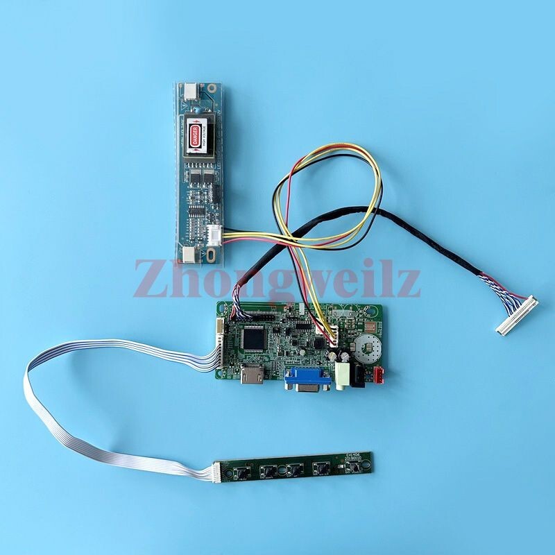 For LTM185AT01/LTM185AT02 LVDS 30-Pin HDMI+VGA 1366x768 2-CCFL Controller Board 
