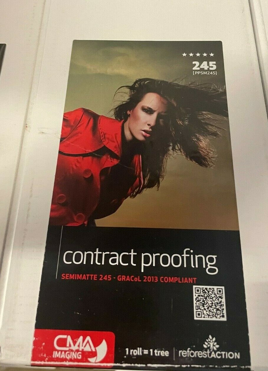 CMA Inkjet Semi Matte Photo/Poster paper 245gsm 42"x98' For Epson Canon HP