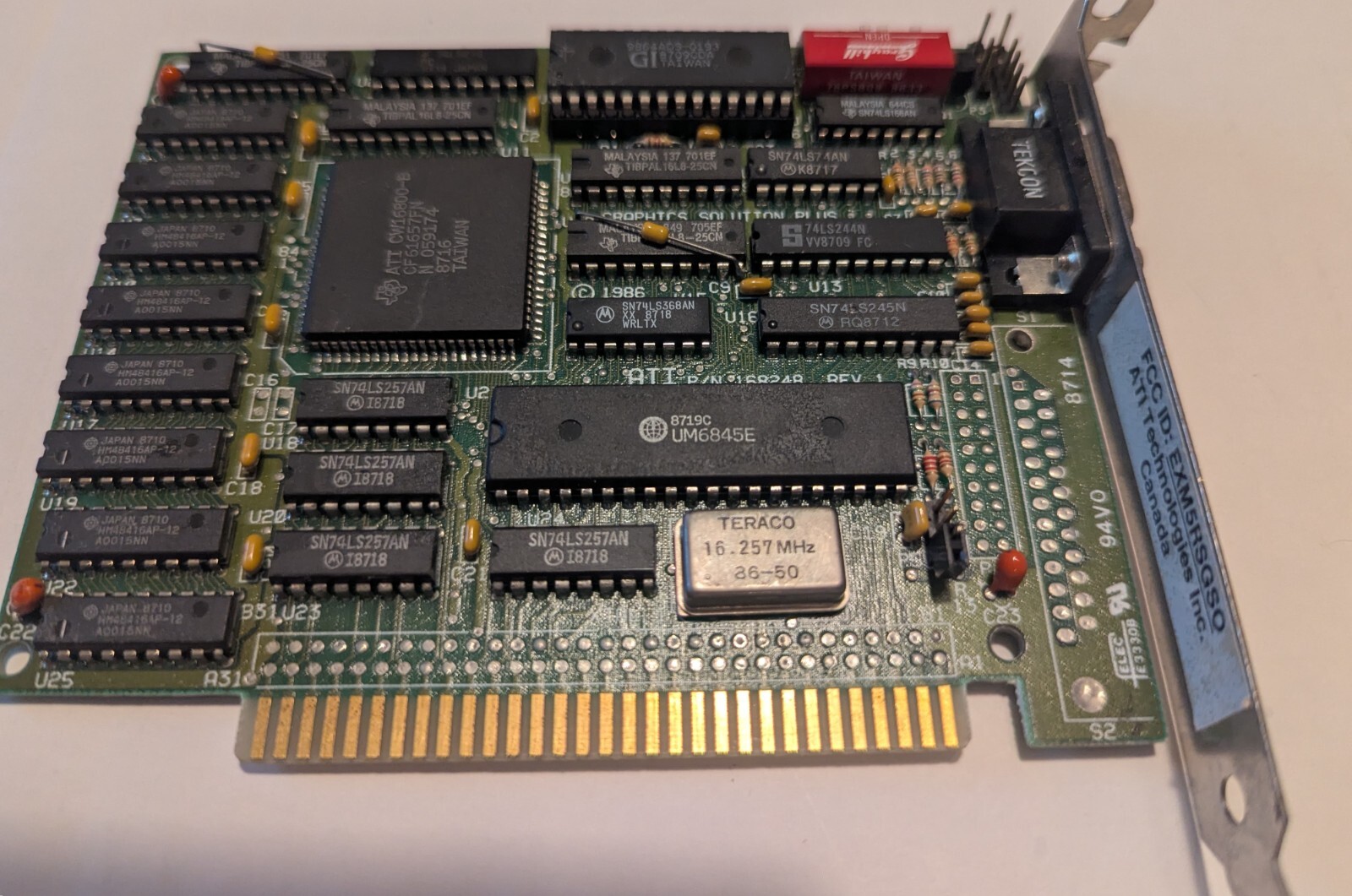 ATI GSP Rev.1 - 168248- Vintage EGA Graphics Card - ISA | Tested / Working |