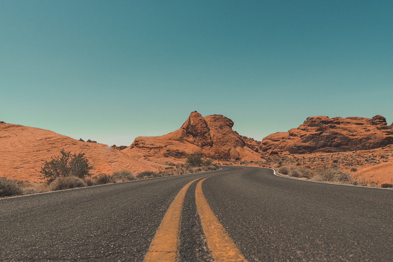 Landscape road rocks nature Custom Gaming Mat Desk