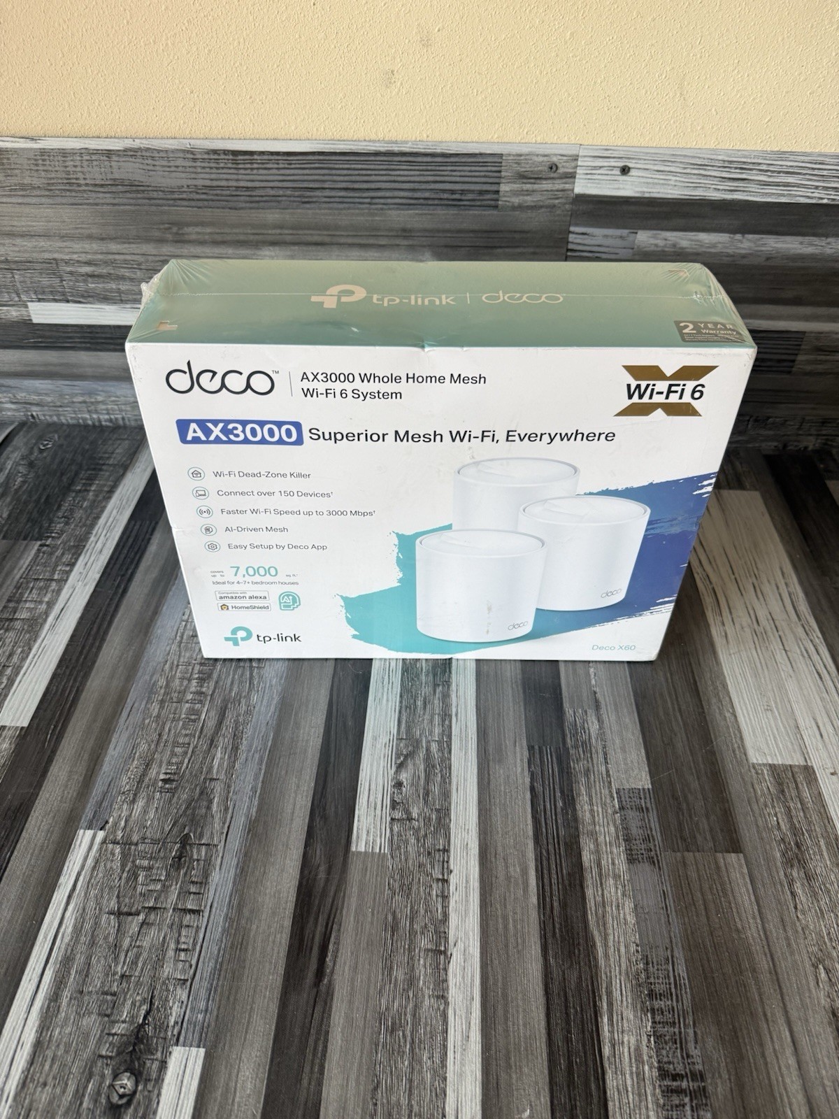 TP-Link Deco X60 Wi-Fi 6 AX3000 Whole Home Mesh Wi-Fi System 3-Pack New Sealed