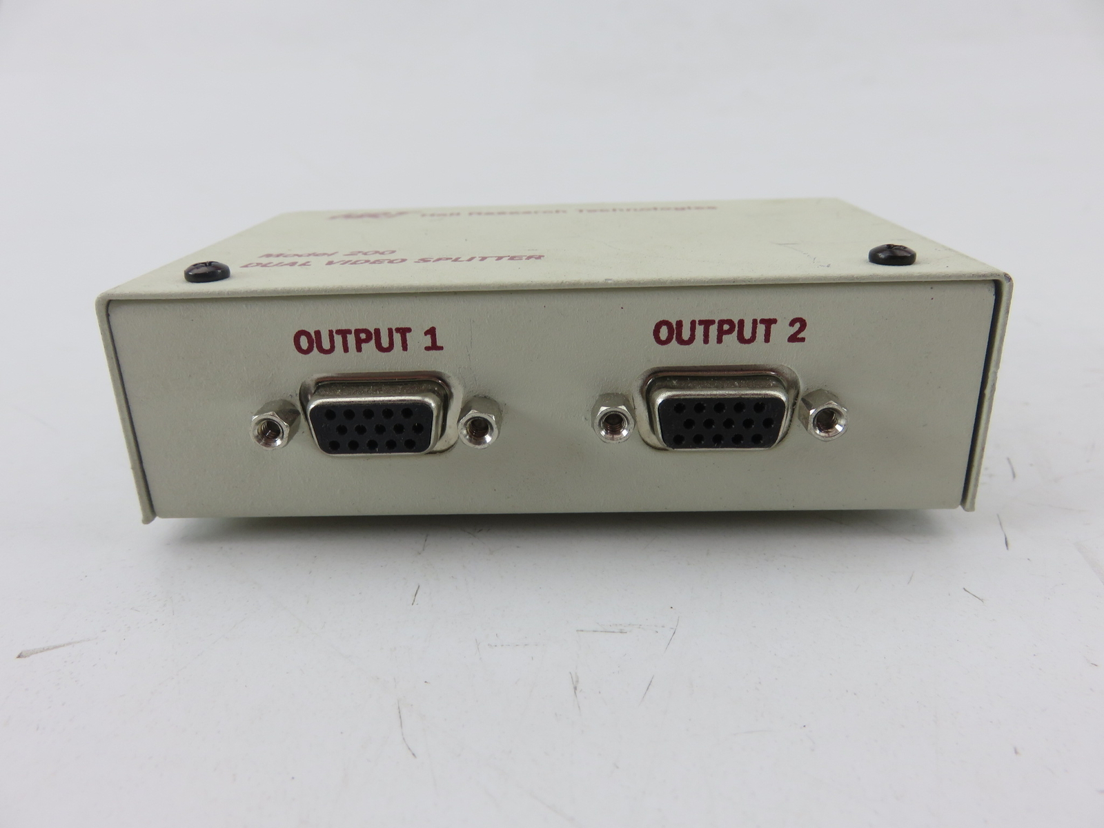 HRT Hall Research Model 200 Durable Metal 12 VDC 2 Port VGA Dual Video Splitter