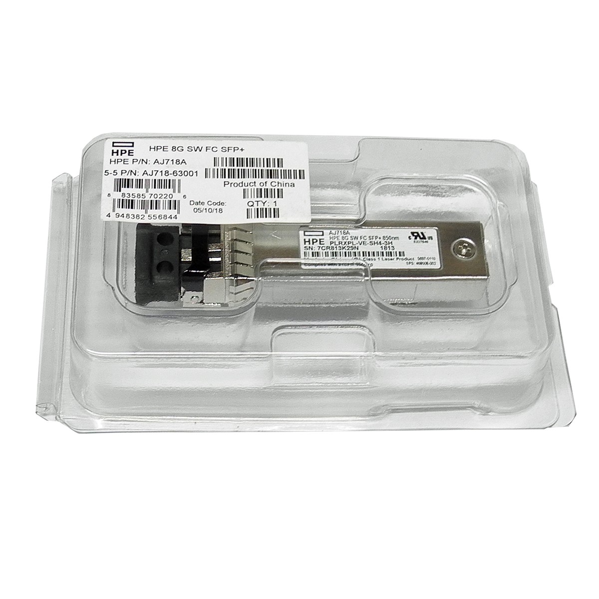 HP Genuine AJ718A SFP+ 8Gb SW FC Transceiver AJ718-63001 PLC 468508-002 New