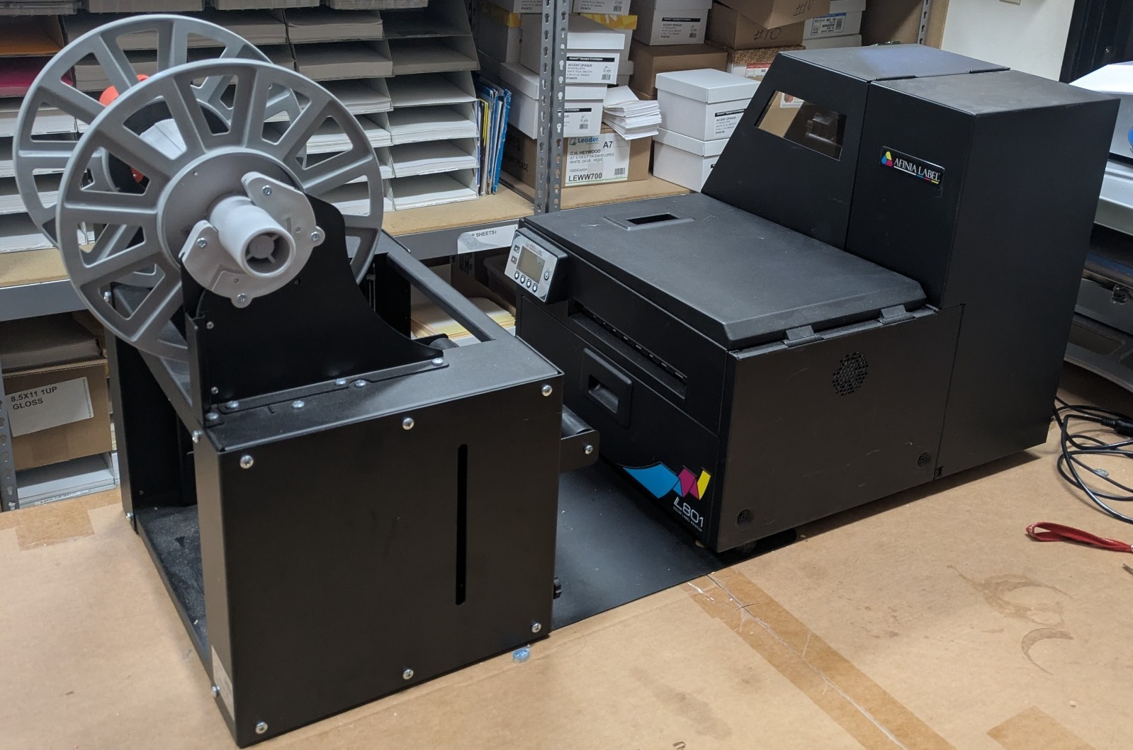 Afinia L801 Color Label Printer + XL Rewinder for L801 - Commercial Printer