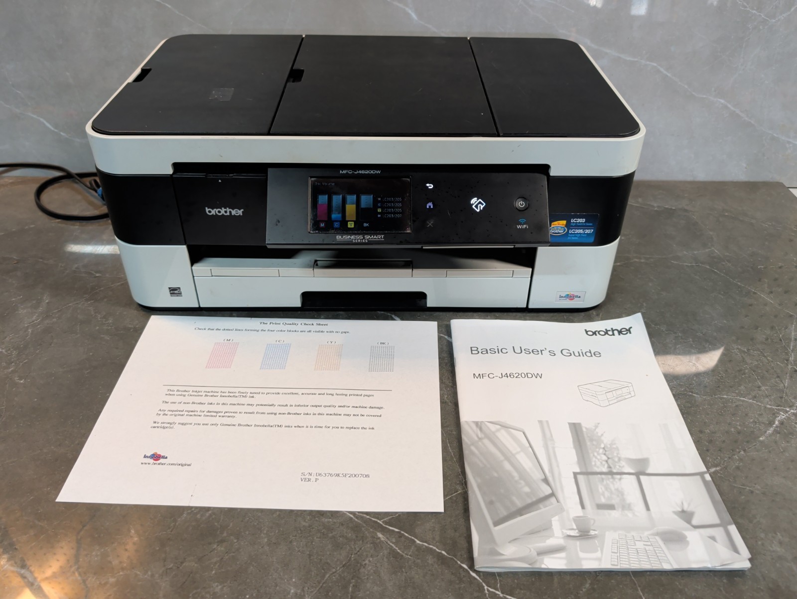 Brother MFC-J4620DW Fully Working Printer With Ink & manuals