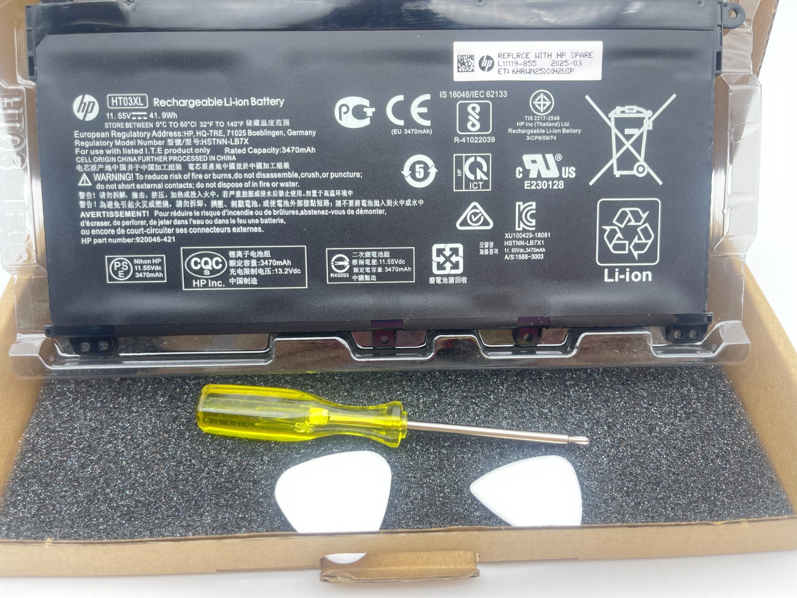 10 PCS OEM HT03XL Battery For HP Pavilion 15-DA L11119-855 L11421-421 HSTNN-LB8M