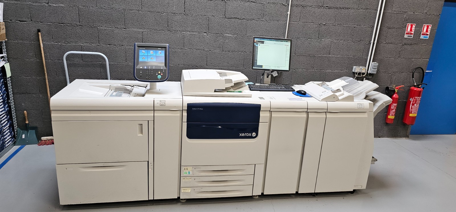 XEROX C75 Digital Color Press printer + drum and color Cartidges Free