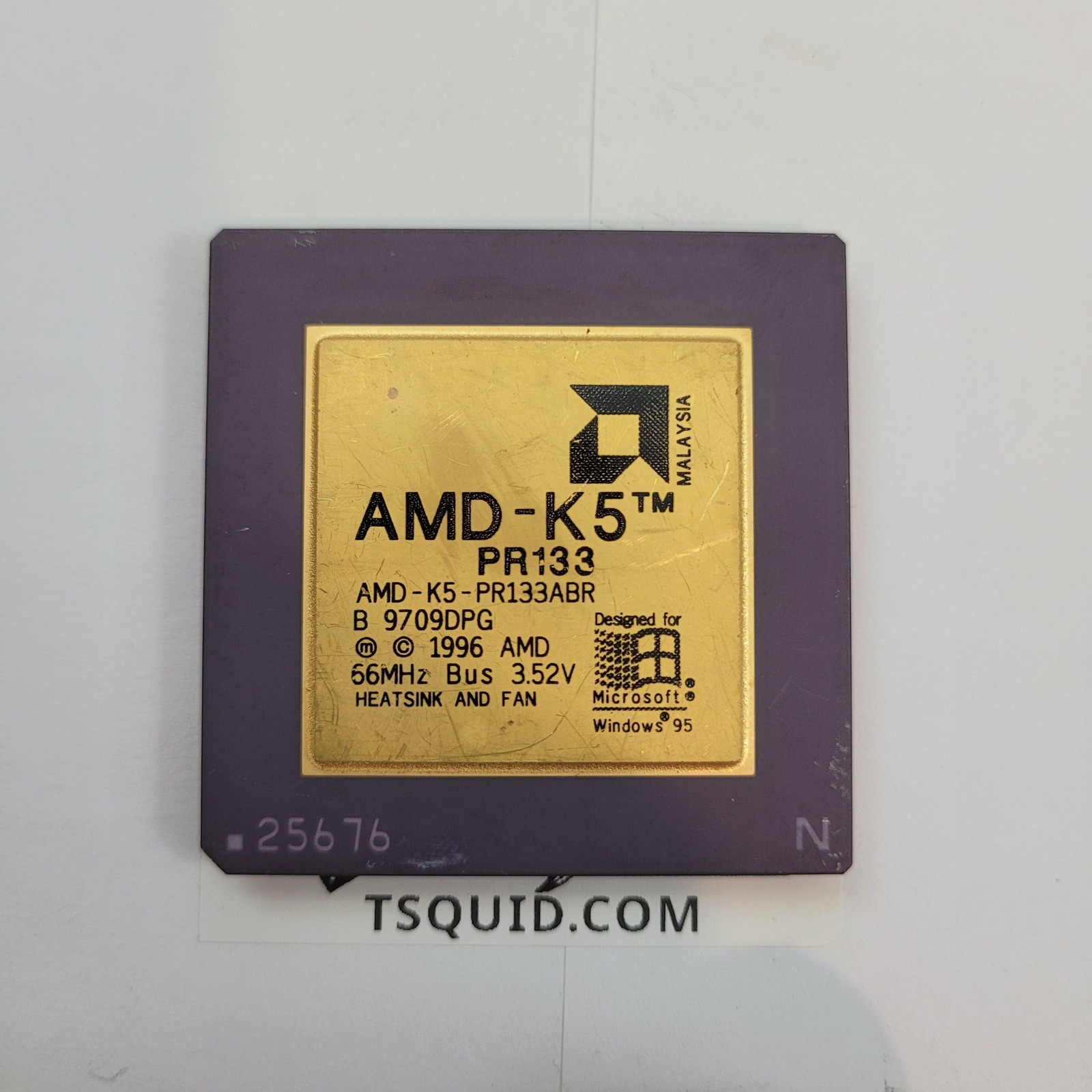 AMD CPU Processor AMDK5PR133ABR K5 PR133 100MHz Socket 7 Vintage Gold To G2U