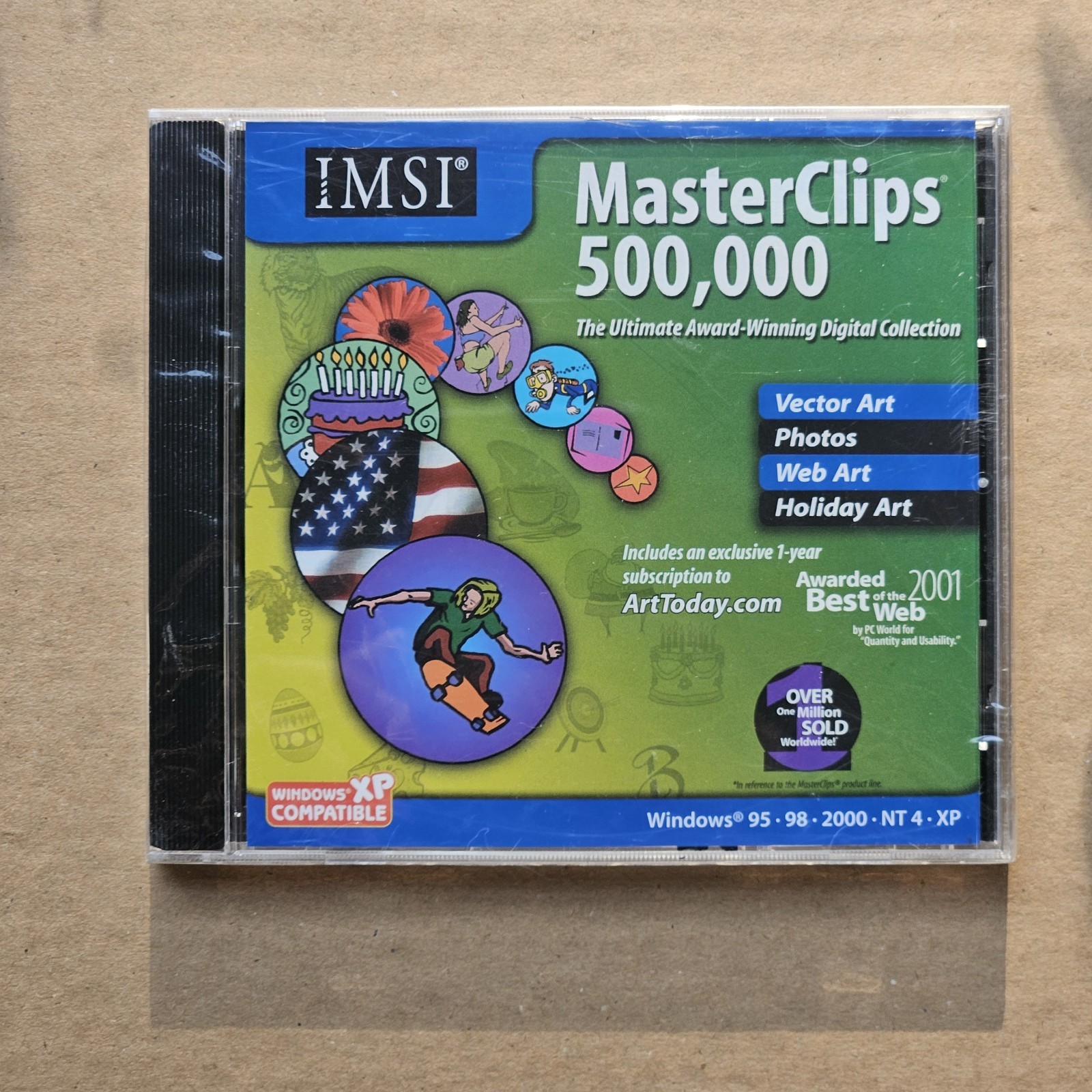 2002 IMSI MasterClips 500,000 Digital Art Collection Windows 95-XP NEW SEALED