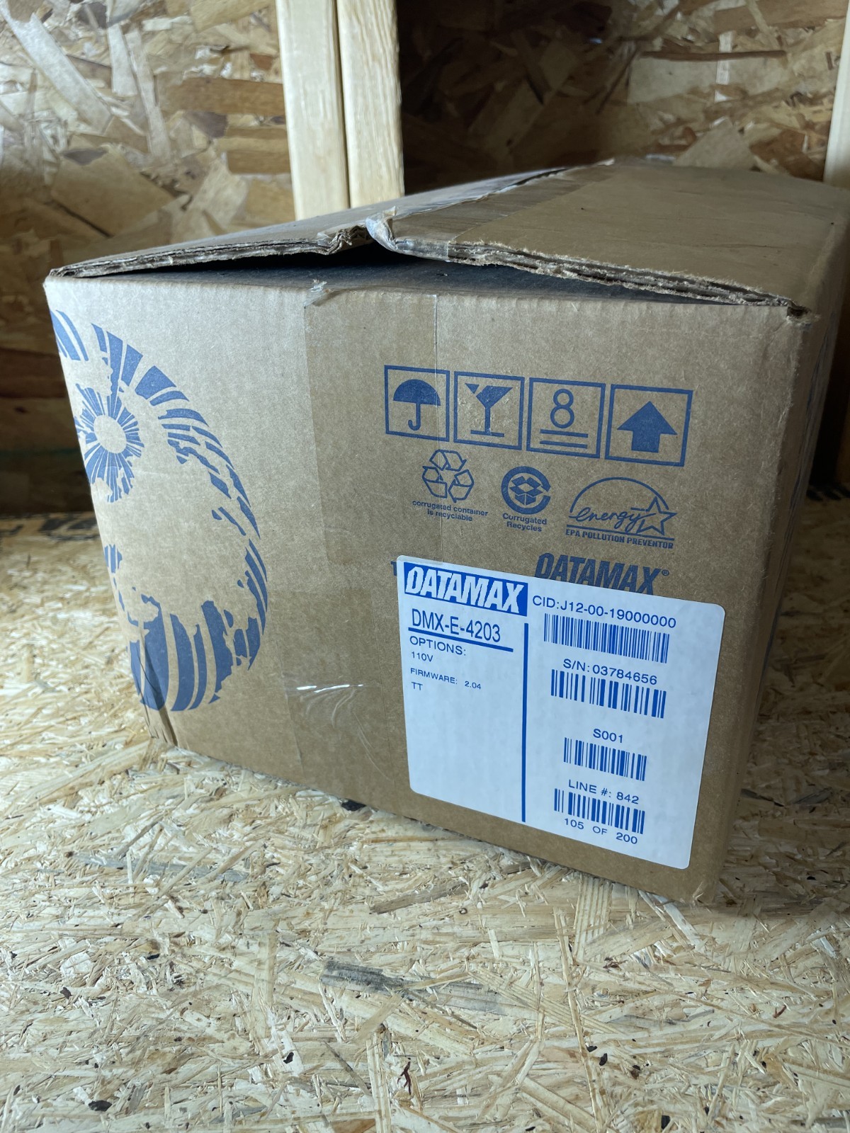 Datamax E Class DMX-E-4203 Compact Thermal Barcode Printer White USB Parallel