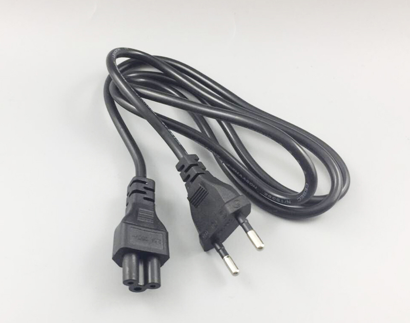 US/EU Plug 3-Pin AC Adapter Power Cord Cable For PC Computer Monitor Printer TV