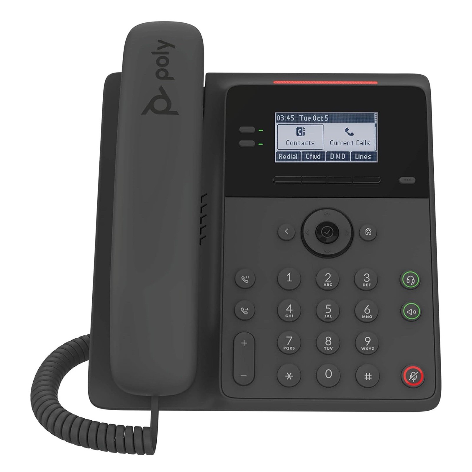 Plantronics Poly Edge B10 IP Desk Phone With Power Adapter (Polycom) 8 Lines NEW