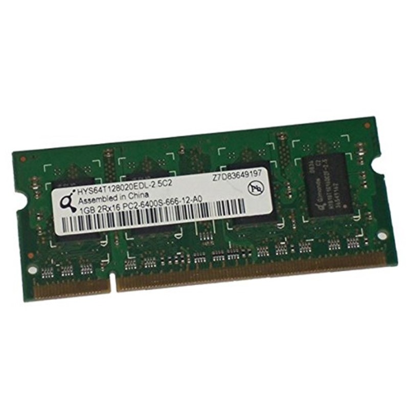 RAM Memory Module SODIMM DDR2 QIMONDA 1GB PC2-6400S-666-12 HYS64T128020EDL-2