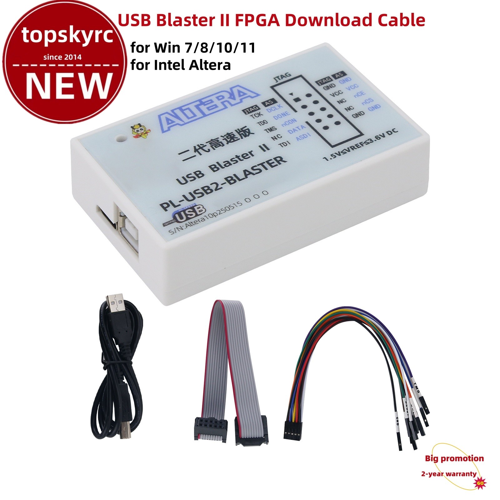 USB Blaster II FPGA Download Cable USB Blaster Programming PL-USB2-BLASTER