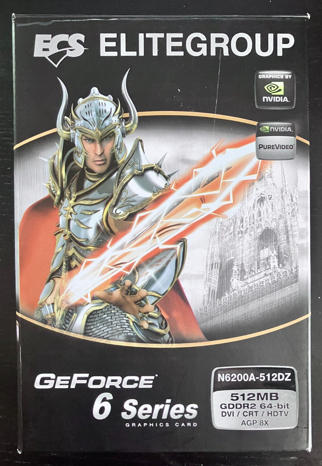ECS EliteGroup, Nvidia GeForce 6200, 512 MB 64BIT DDR2 AGP Graphics Card New