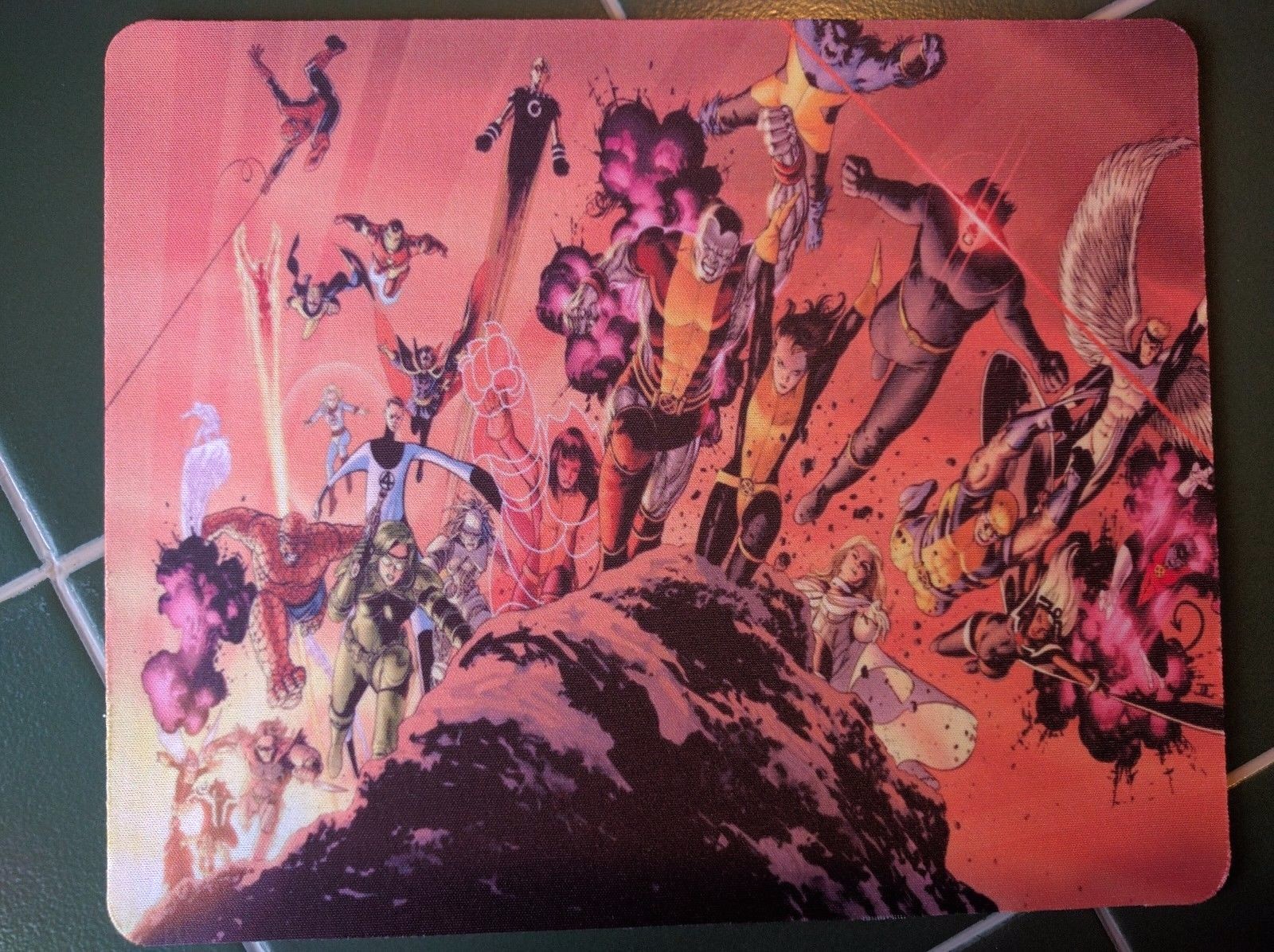 Marvel comics X-men FF4 Avengers Anti slip optical COMPUTER MOUSE PAD 9 X 7inch