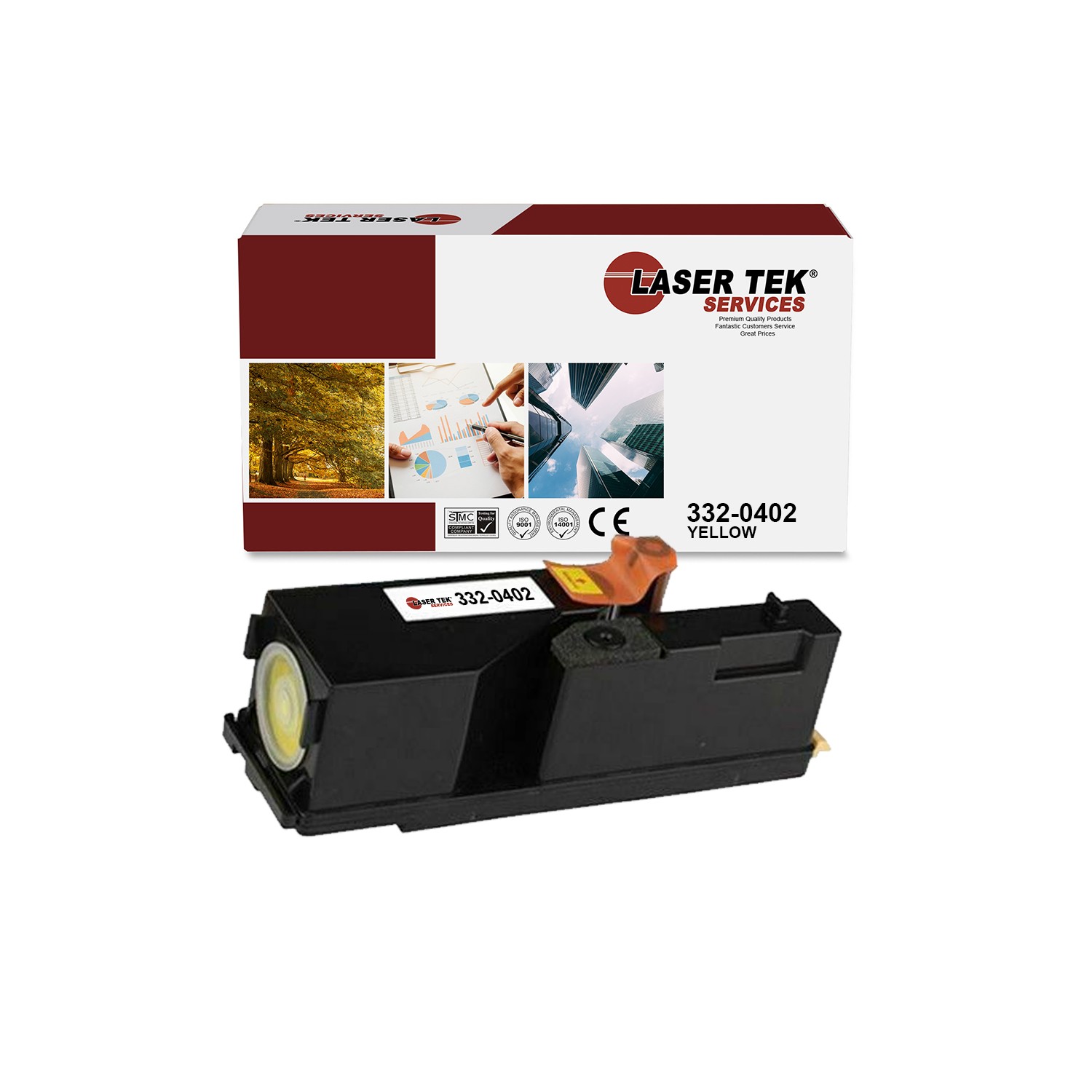 LTS 332-0402 Yellow Compatible for Dell C1660w C1660 C1660cnw Toner Cartridge