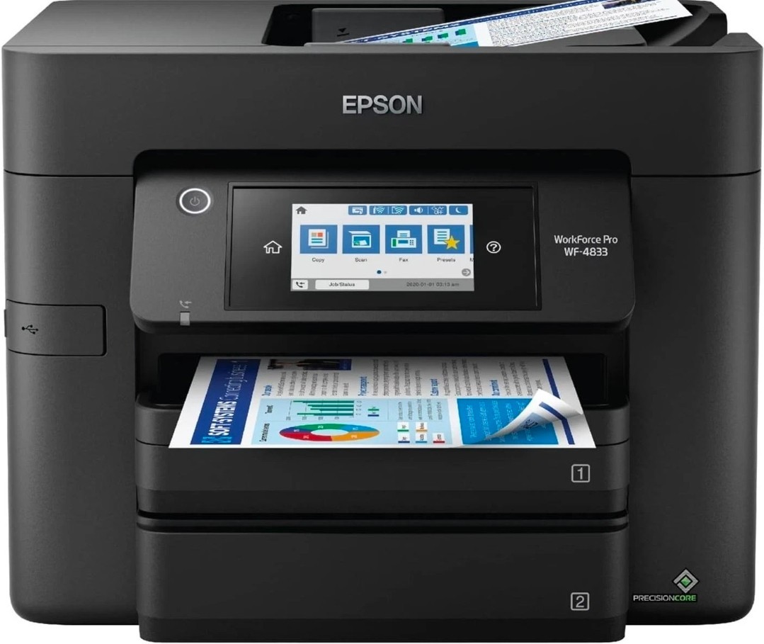 WorkForce Pro WF-4833 Wireless All-in-One Printer with Auto 2-Sided Print, 50-pa
