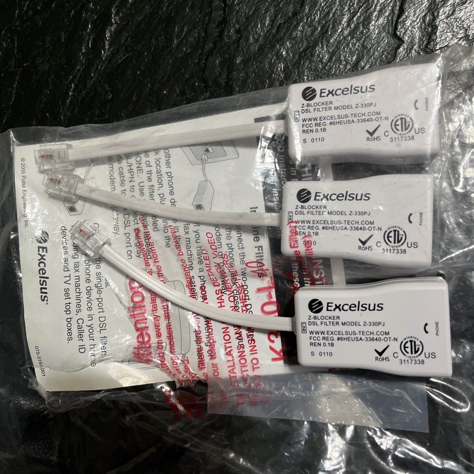 Quality Excelsus Brand DSL Phone Filter Set Z-Blocker Z-330PJ  Lot Of 3