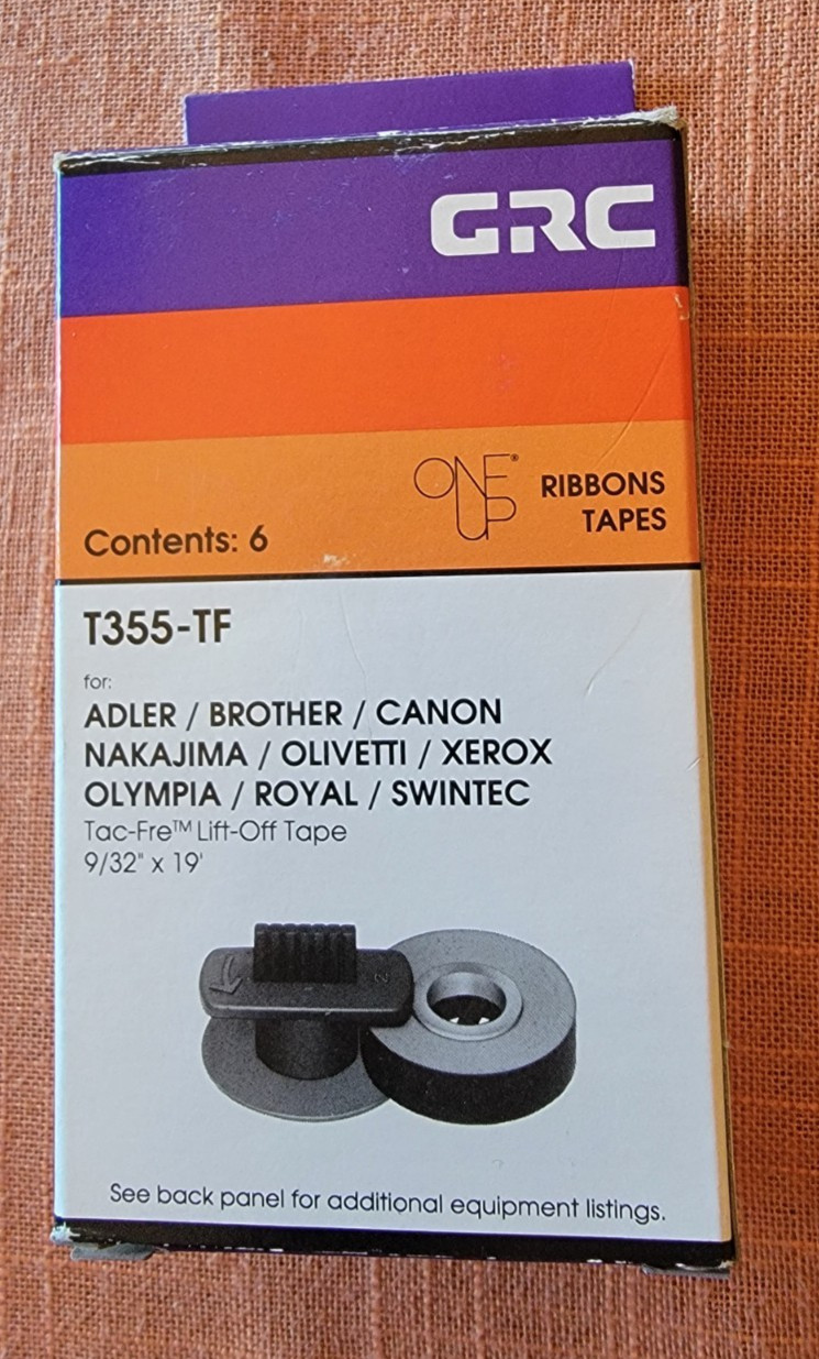 🖨️ New-GRC T355-TF Typewriter Ribbons – Tac-Fre Lift-Off Tape GB62