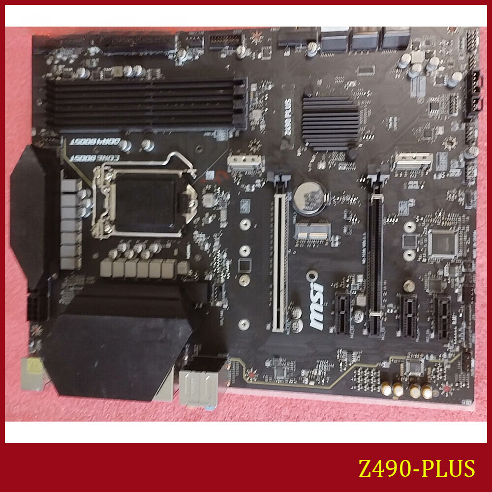 FOR MSI Z490-PLUS LGA1200 DDR4*4 128GB HDMI DisplayPort ATX Motherboard Test OK