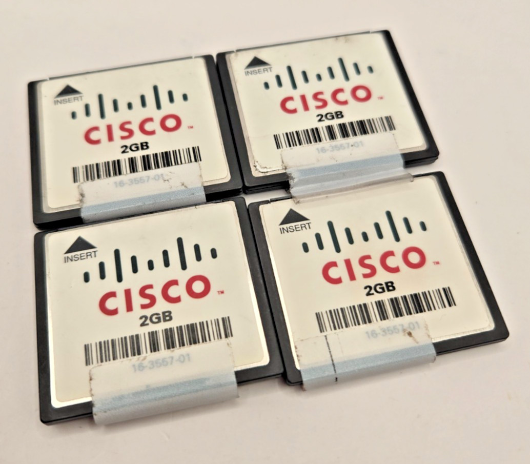 Cisco Systems 2GB Compact Flash Card CF Memory Storage 16-3557-01 x4 Tested