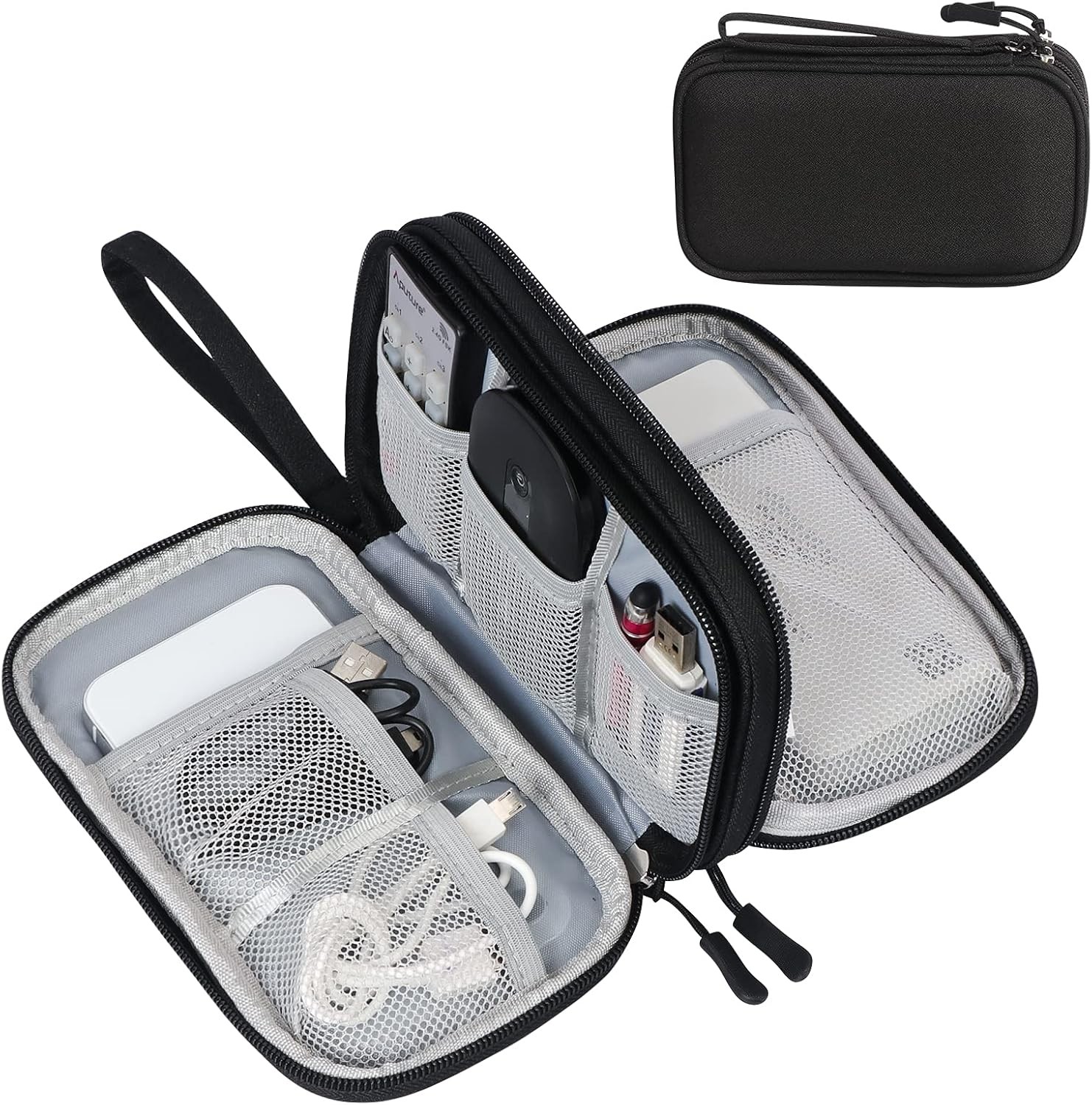 Electronic Accessories Storage Bag Dual-layer Power Adapter Portable Storage Box
